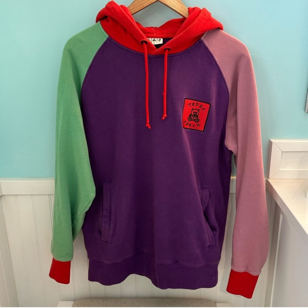 Teddy fresh Colorful Men's Hoodie Size medium